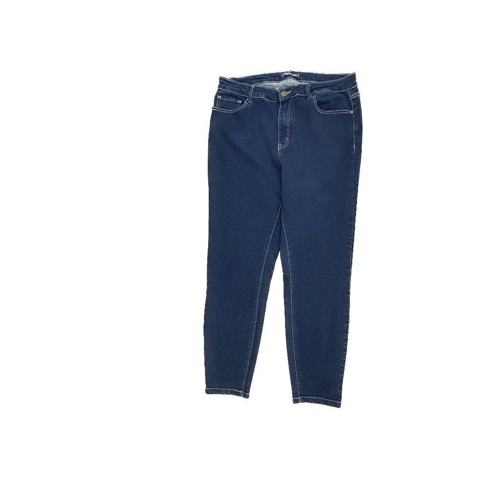 Silver Crush Skinny Women's size 16W Dark‎ Wash Blue Denim Jeans